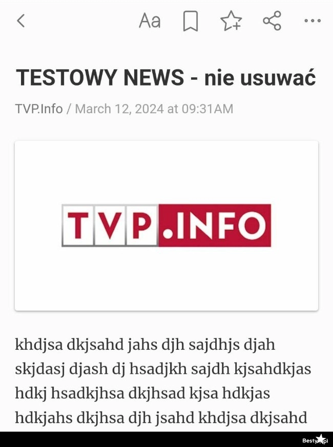 
    Testowy news 