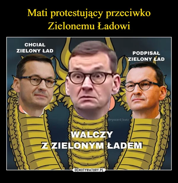 
    Mati protestujący przeciwko Zielonemu Ładowi