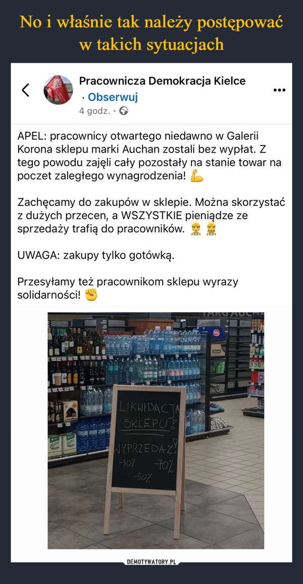 
    No i właśnie tak należy postępować w takich sytuacjach