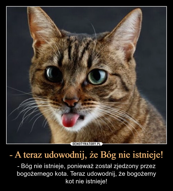 
    - A teraz udowodnij, że Bóg nie istnieje!