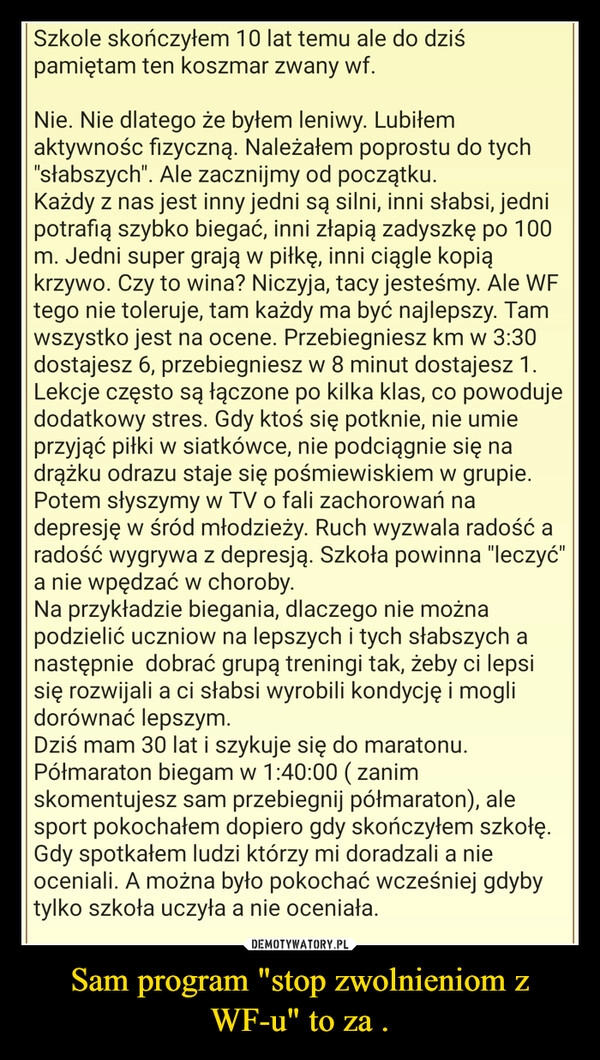 
    Sam program "stop zwolnieniom z WF-u" to za .