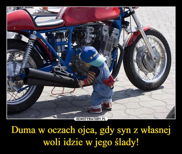 
    Duma w oczach ojca, gdy syn z własnej woli idzie w jego ślady!