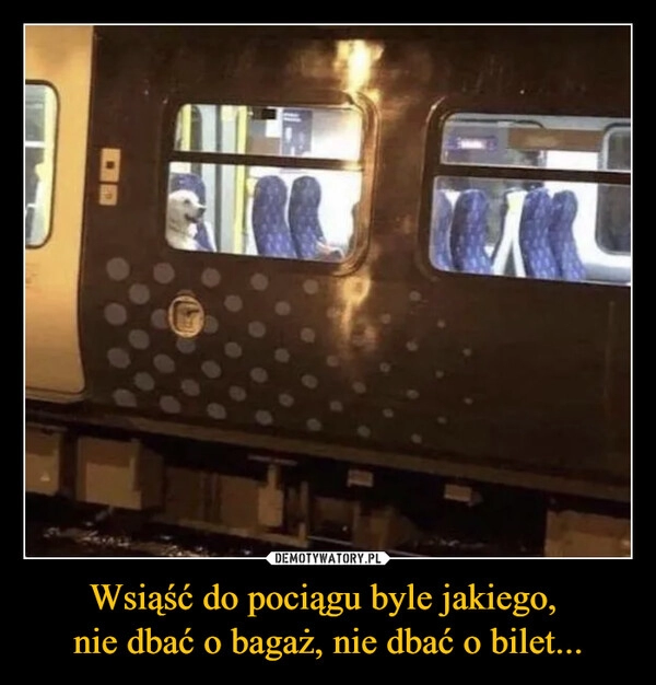 
    Wsiąść do pociągu byle jakiego, 
nie dbać o bagaż, nie dbać o bilet...