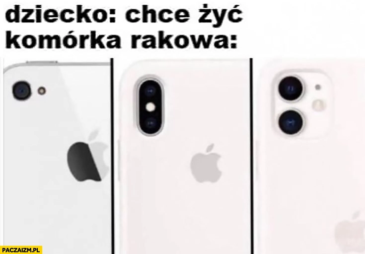 
    Dziecko: chcę żyć, komórka rakowa dzieli się jak aparaty w iPhone
