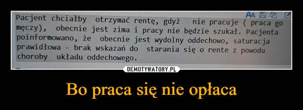 Bo praca się nie opłaca
