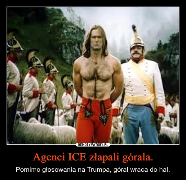 
    Agenci ICE złapali górala.