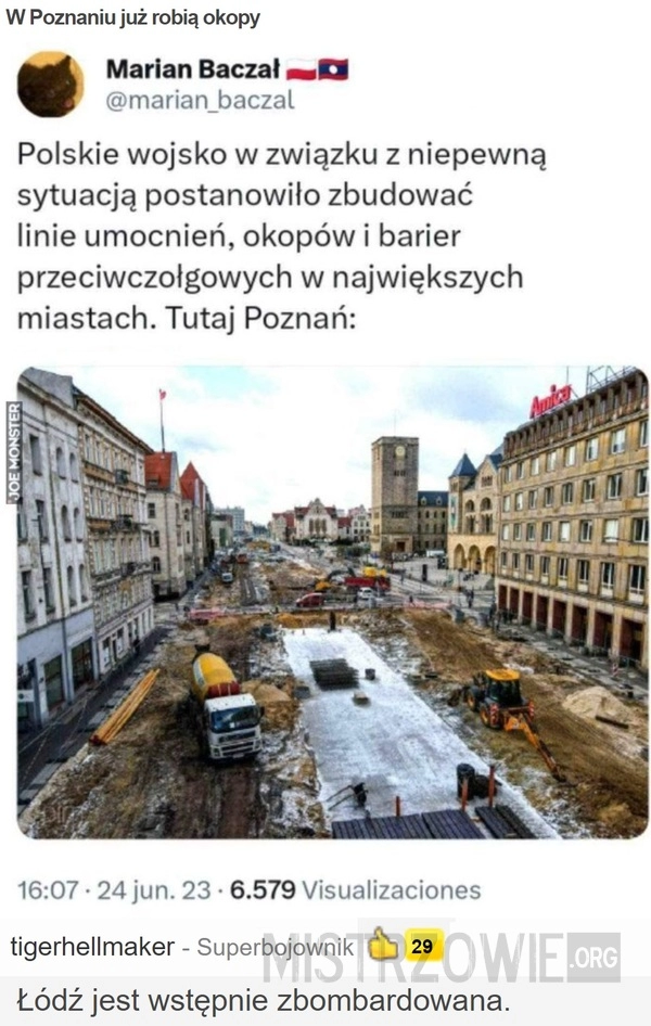 
    W Poznaniu już robią okopy