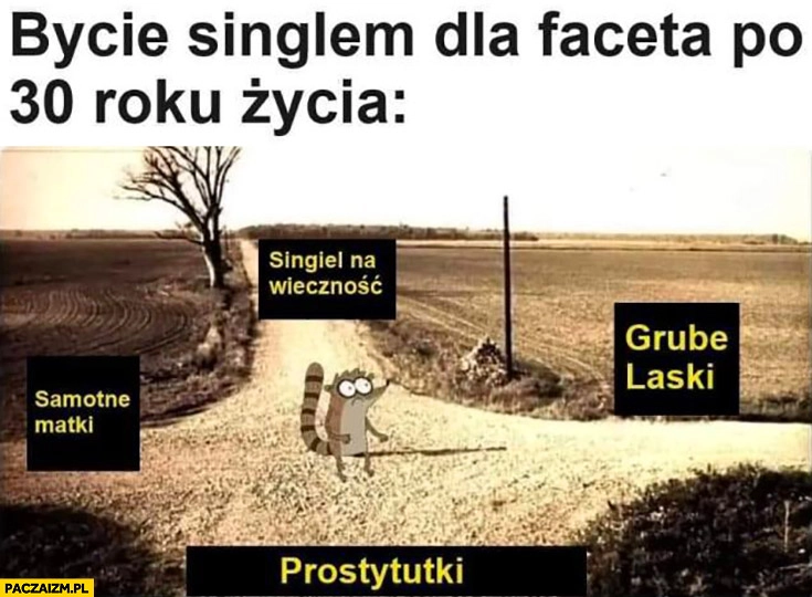 
    Bycie singlem dla faceta po 30 roku życia: grube laski, samotne matki, prostytutki, singiel na wieczność