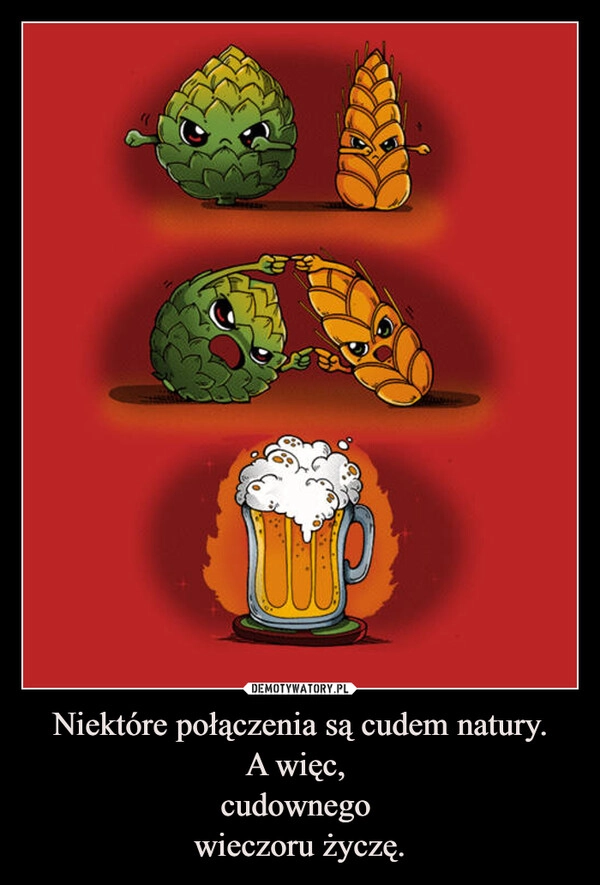 
    Niektóre połączenia są cudem natury.
A więc, 
cudownego 
wieczoru życzę.