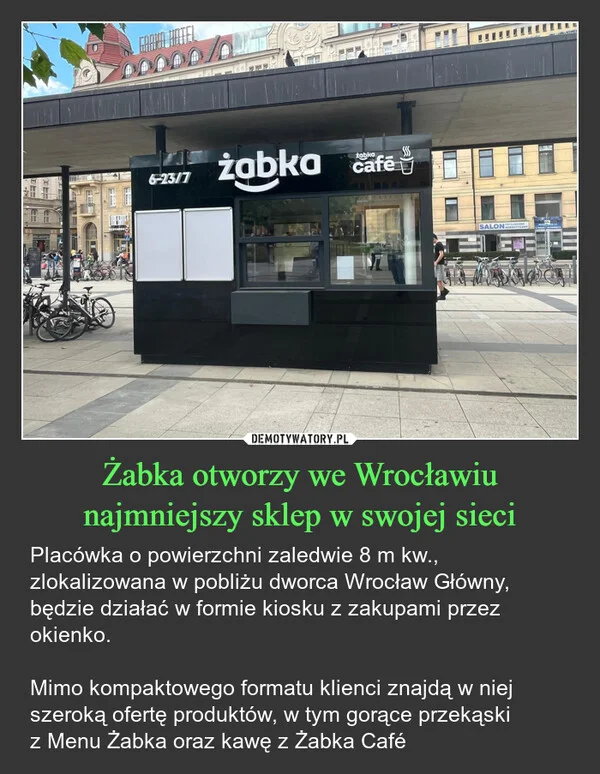 Żabka otworzy we Wrocławiu najmniejszy sklep w swojej sieci