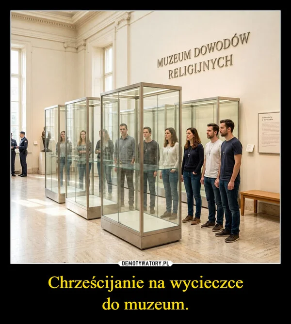 
    Chrześcijanie na wycieczce do muzeum.