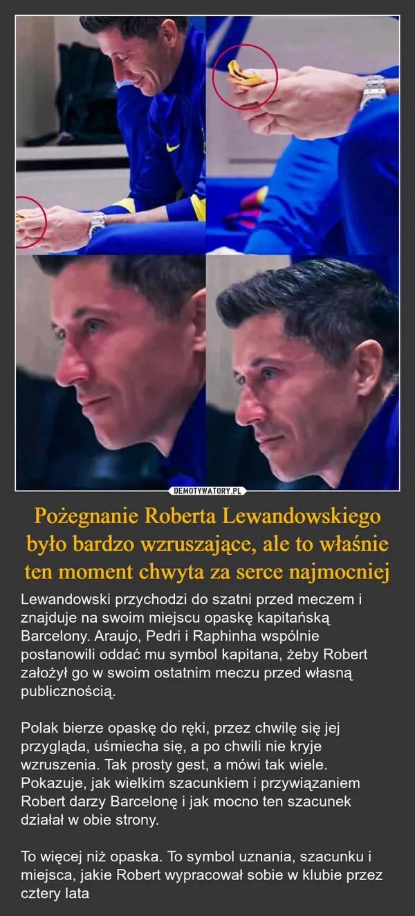 
    Pożegnanie Roberta Lewandowskiego było bardzo wzruszające, ale to właśnie ten moment chwyta za serce najmocniej