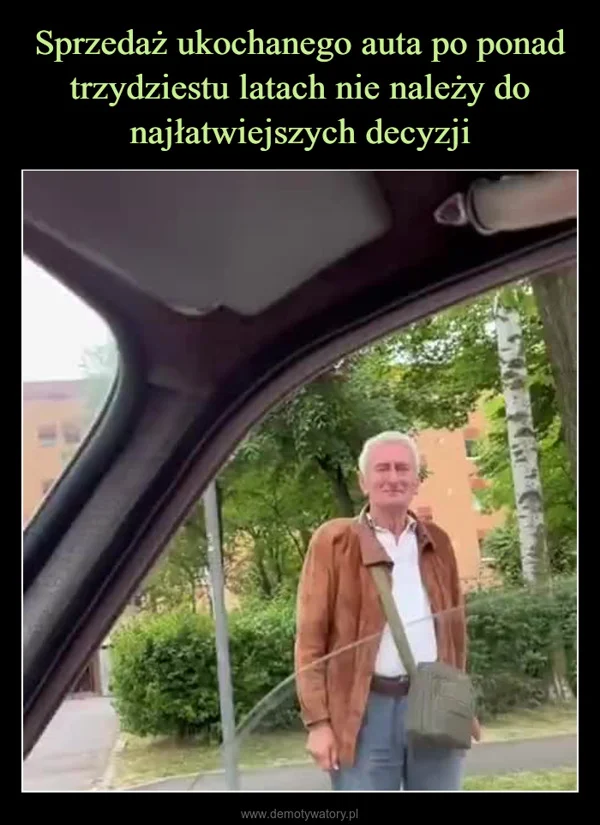 
    Sprzedaż ukochanego auta po ponad trzydziestu latach nie należy do najłatwiejszych decyzji
