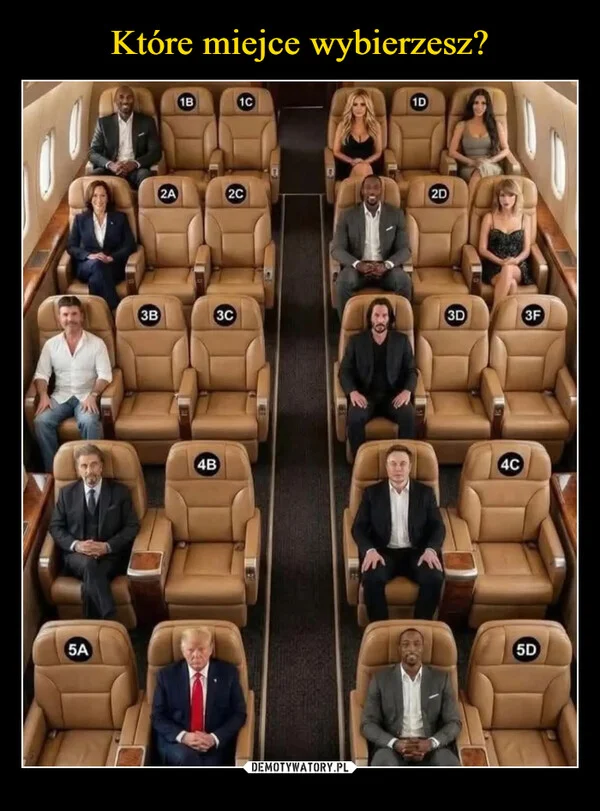 
    Które miejce wybierzesz?