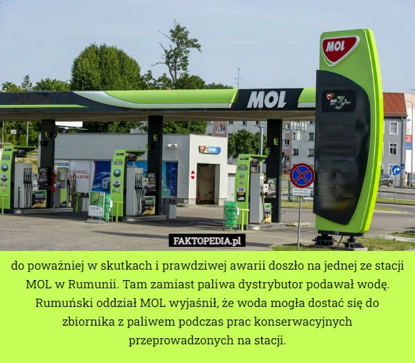 
    Do poważniej w skutkach i prawdziwej awarii doszło na jednej ze stacji MOL