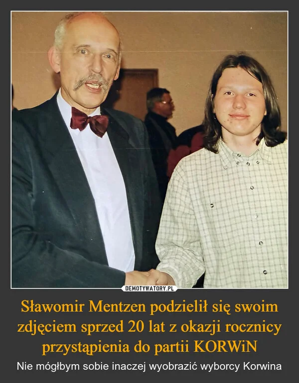 
    Sławomir Mentzen podzielił się swoim zdjęciem sprzed 20 lat z okazji rocznicy przystąpienia do partii KORWiN