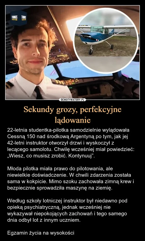 
    Sekundy grozy, perfekcyjne lądowanie