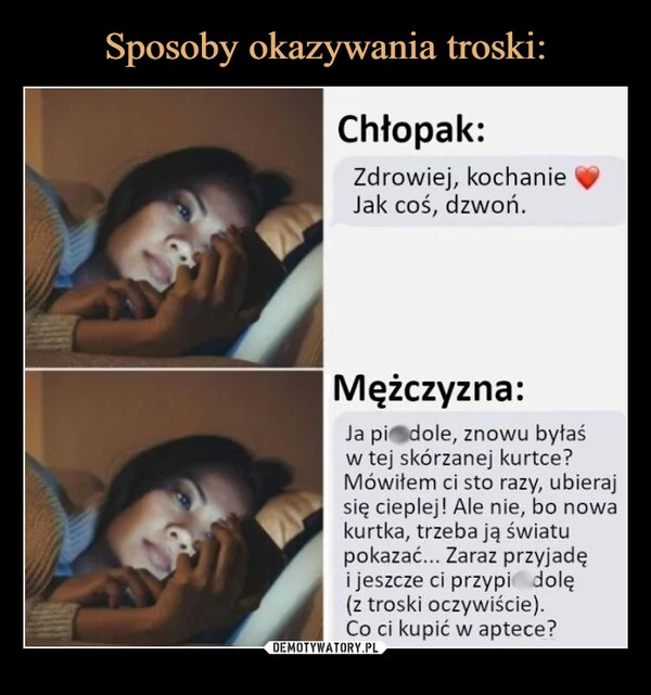 
    Sposoby okazywania troski: