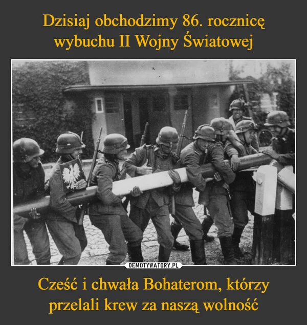 
    Dzisiaj obchodzimy 86. rocznicę wybuchu II Wojny Światowej Cześć i chwała Bohaterom, którzy przelali krew za naszą wolność