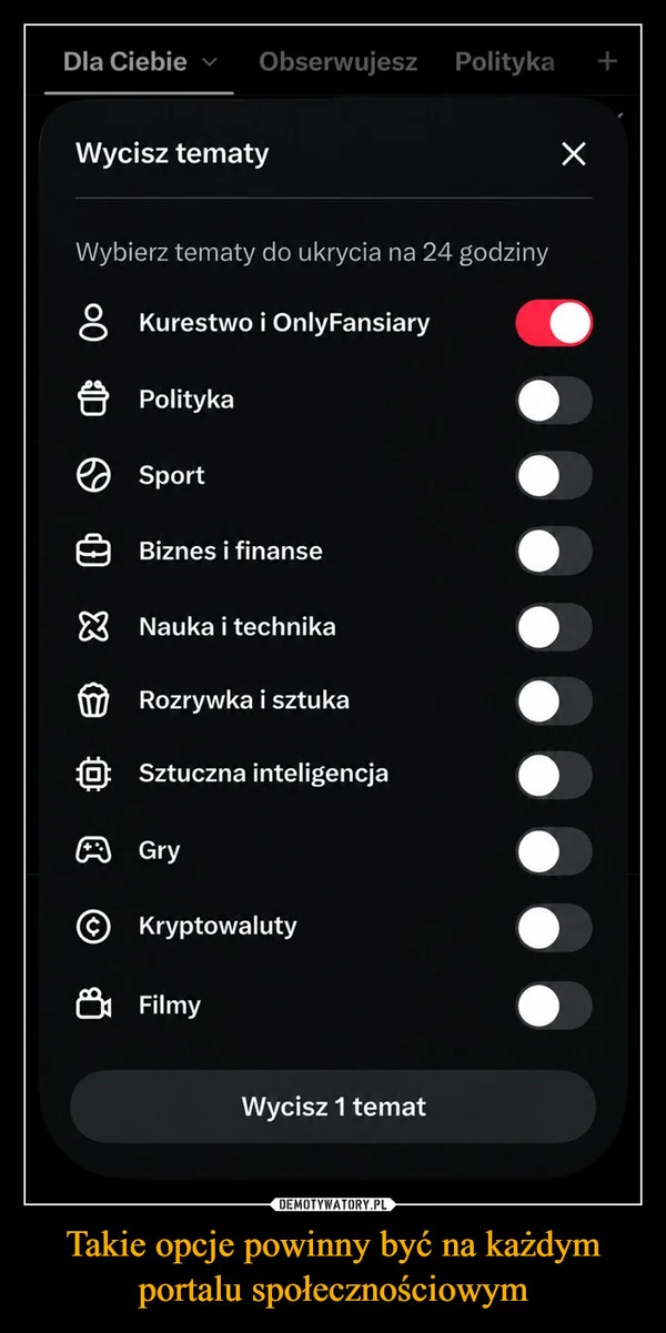 Takie opcje powinny być na każdym portalu społecznościowym