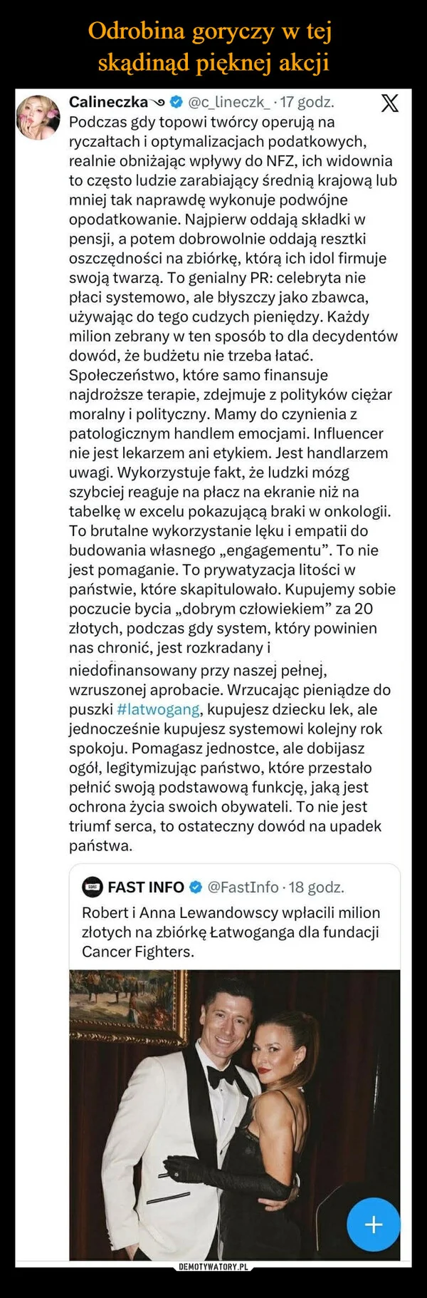 
    Odrobina goryczy w tej skądinąd pięknej akcji