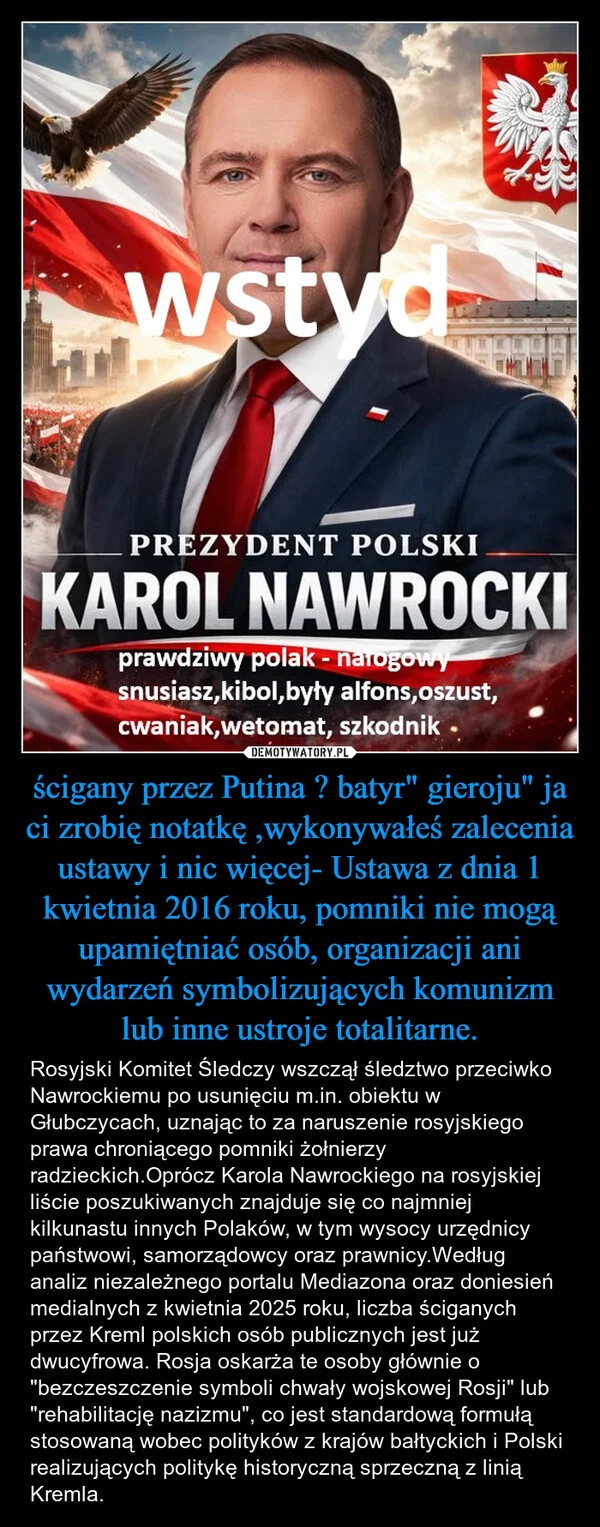 
    ścigany przez Putina ? batyr