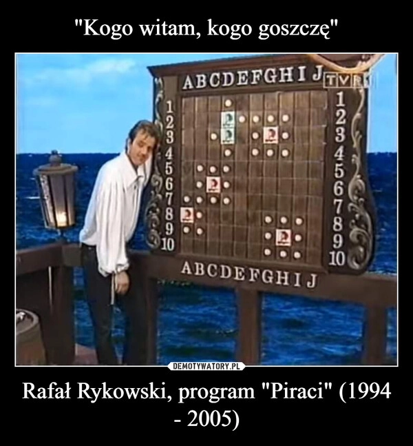 
    "Kogo witam, kogo goszczę" Rafał Rykowski, program "Piraci" (1994 - 2005)