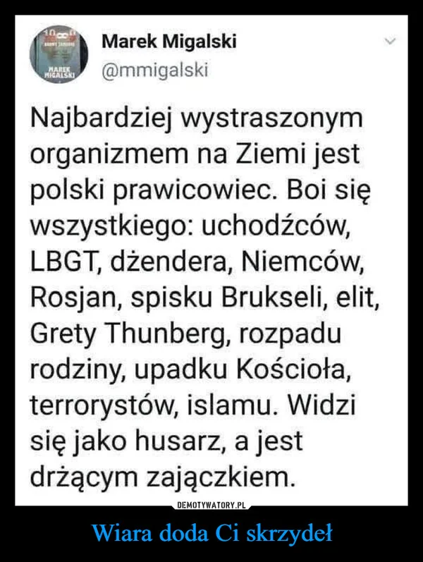 
    Wiara doda Ci skrzydeł