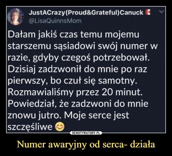 
    Numer awaryjny od serca- działa