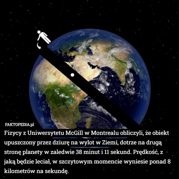 
    Fizycy z Uniwersytetu McGill w Montrealu obliczyli, że obiekt upuszczony