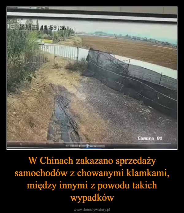 
    W Chinach zakazano sprzedaży samochodów z chowanymi klamkami, między innymi z powodu takich wypadków