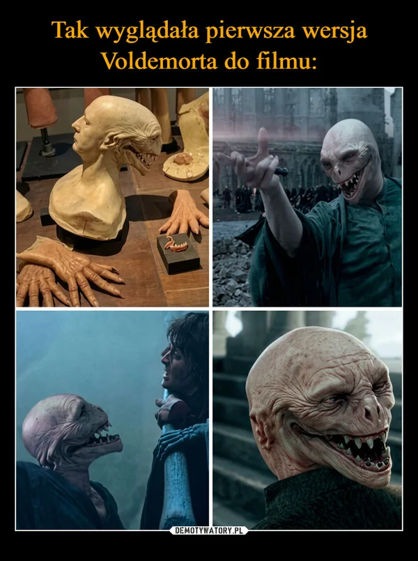
    Tak wyglądała pierwsza wersja Voldemorta do filmu: