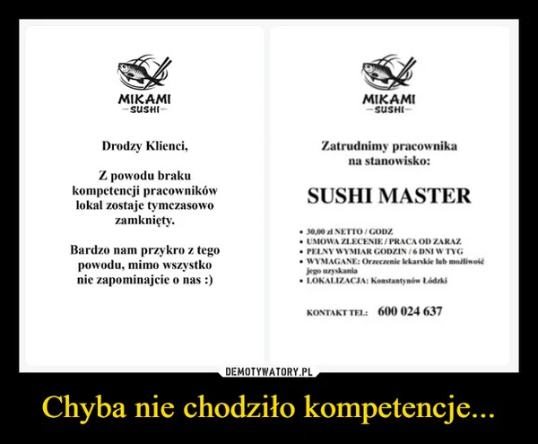 Chyba nie chodziło kompetencje...
