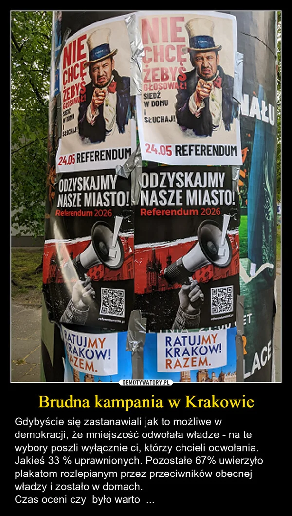 
    Brudna kampania w Krakowie
