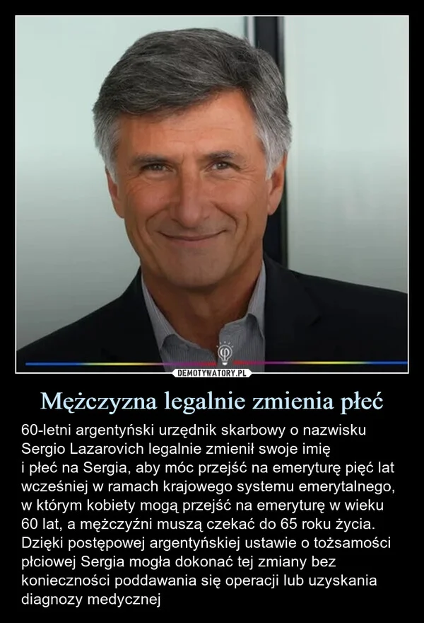 
    Mężczyzna legalnie zmienia płeć
