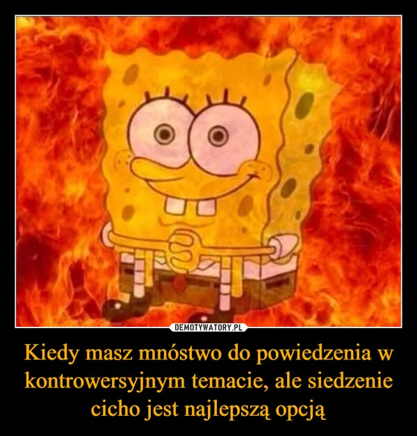 
    Kiedy masz mnóstwo do powiedzenia w kontrowersyjnym temacie, ale siedzenie cicho jest najlepszą opcją