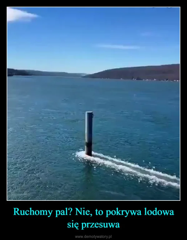 
    Ruchomy pal? Nie, to pokrywa lodowa się przesuwa