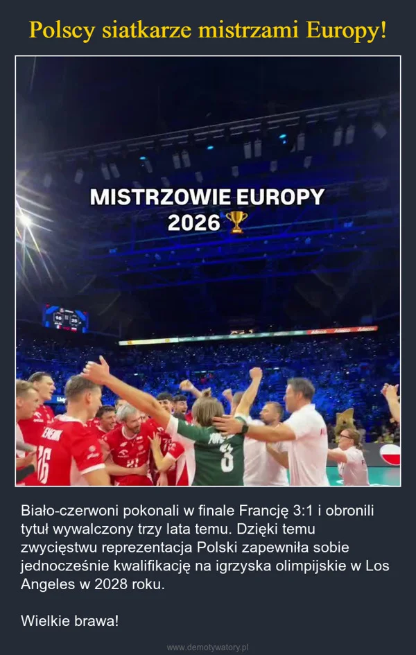 Polscy siatkarze mistrzami Europy!