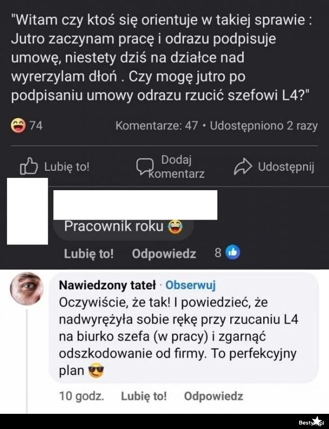 
    Pierwszy dzień pracy 