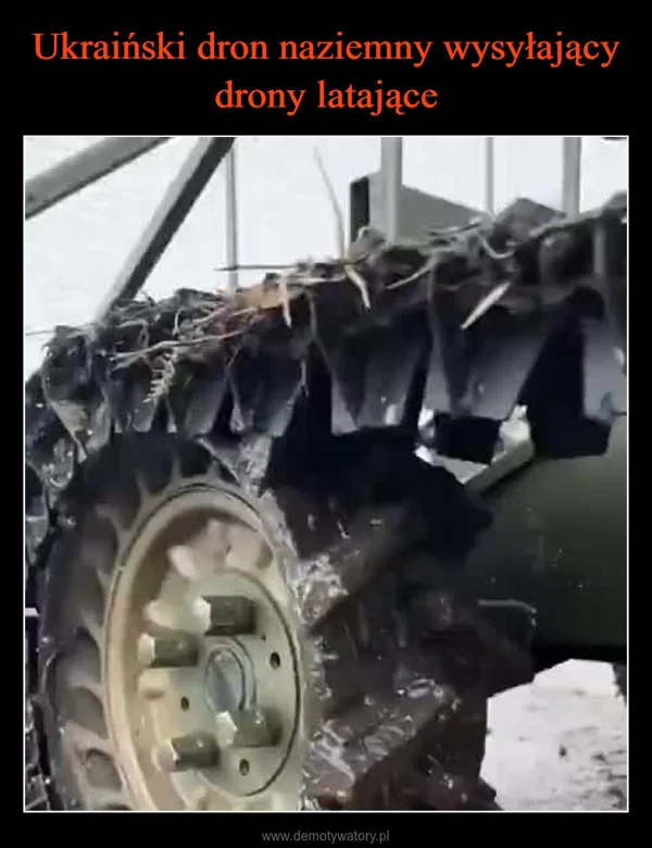 
    Ukraiński dron naziemny wysyłający drony latające