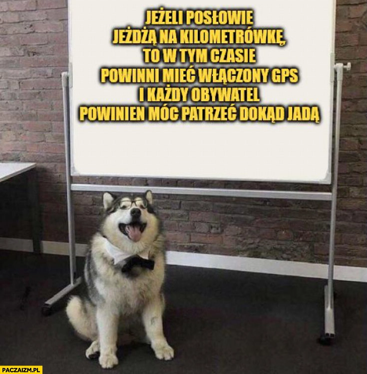 
    Jeżeli posłowie jeżdżą na kilometrówce powinni mieć włączony GPS żeby każdy obywatel mógł patrzeć dokąd jadą