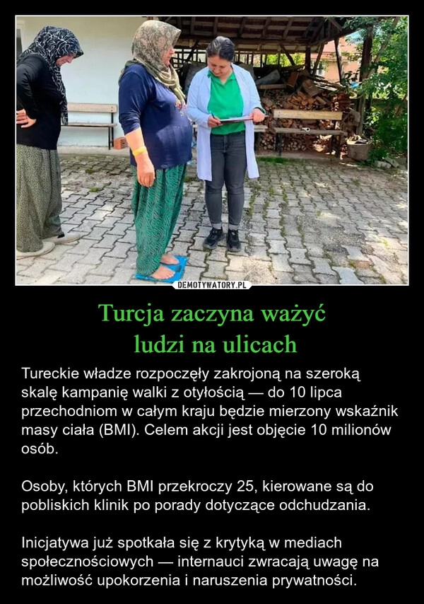 
    Turcja zaczyna ważyć
 ludzi na ulicach