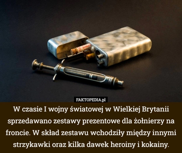 
    W czasie I wojny światowej w Wielkiej Brytanii sprzedawano zestawy prezentowe...