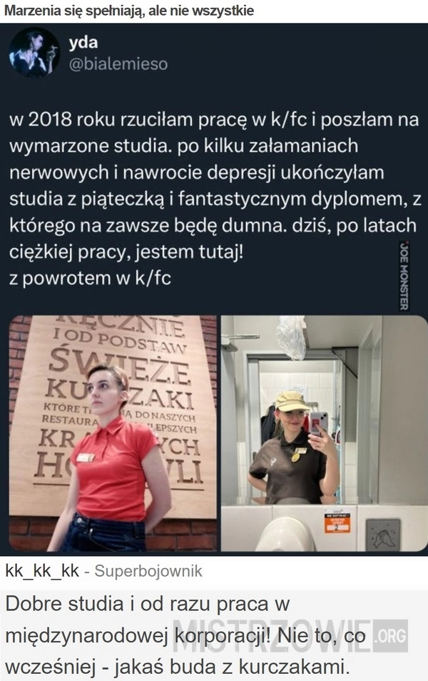 
    Marzenia się spełniają, ale nie wszystkie