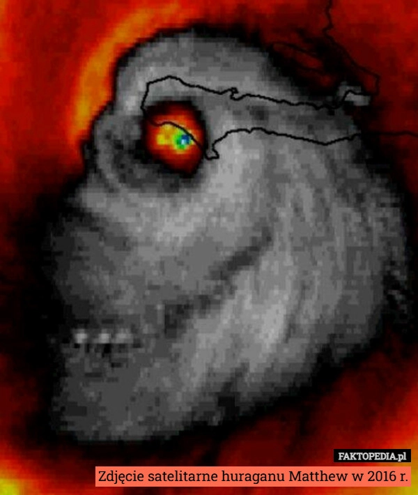 
    Zdjęcie satelitarne huraganu Matthew w 2016 r.