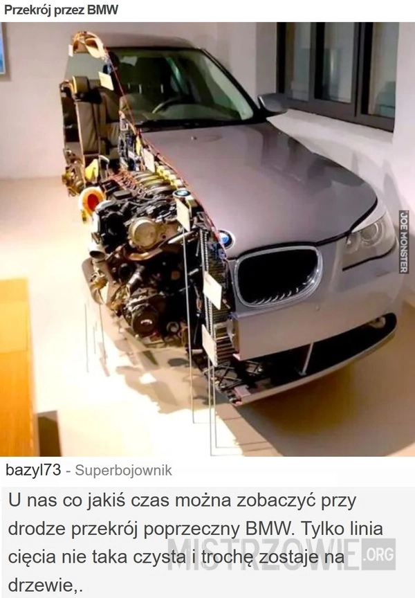 
    Przekrój przez BMW