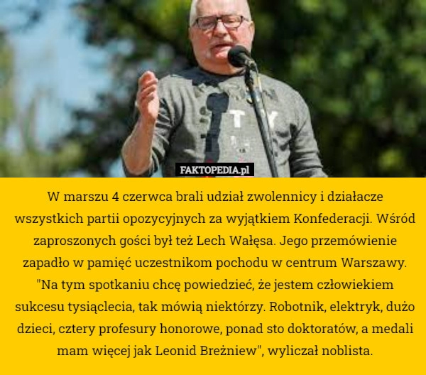 
    W marszu 4 czerwca biorą udział zwolennicy i działacze wszystkich partii