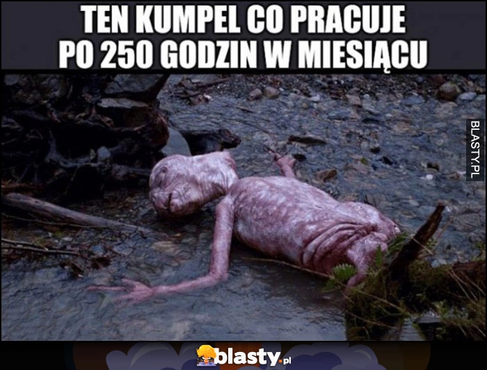 
    Ten kumpel co pracuje po 250 godzin w miesiącu leży nieprzytomny