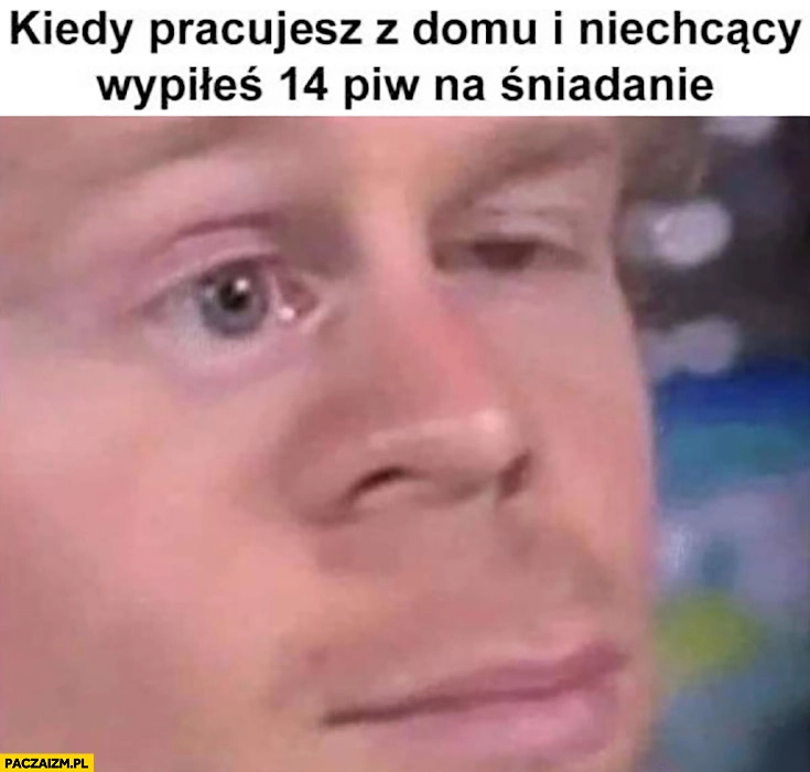 
    Kiedy pracujesz z domu i niechcący wypiłeś 14 piw na śniadanie