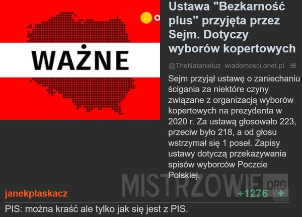 
    
			Ustawa "Bezkarność plus"					